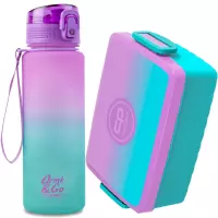 Ilustracja produktu Zestaw CoolPack Brisk Bidon 600ml Gradient Blueberry 56179CP Z07505 + Śniadaniówka 07505CP