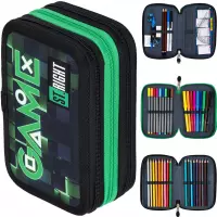 Ilustracja produktu St.Right Piórnik Trzykomorowy z Wyposażeniem PC-05 Green Game 681608