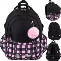 Ilustracja produktu St.Right Plecak Szkolny BP-01 Pink Checkered 680366