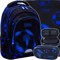 Ilustracja produktu Head Zestaw Szkolny Neo Blue Football 3el. Plecak 502025035 + Worek 507025016 + Piórnik 503025039