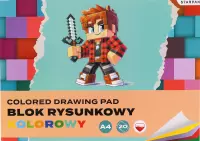 Ilustracja produktu Blok Rysunkowy Kolorowy A4 20 kartek Pixel 587746