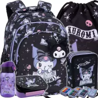 Ilustracja produktu CoolPack Zestaw Szkolny Kuromi 5el. Plecak Jerry F029031 + Worek F054031 + Piórnik F067031 + 14003PTR + 14041PTR