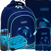 Ilustracja AstraBag Zestaw Szkolny 5el. Football Light Plecak 502025020 + Worek 507025009 + Piórnik 503025024 + Z17008 + Z18008