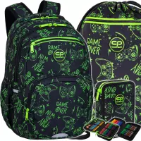 Ilustracja produktu CoolPack Zestaw Szkolny Game Night 3el. Plecak Pick F099711 + Worek F070711 + Piórnik F066711