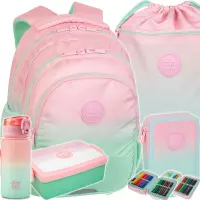 Ilustracja produktu CoolPack Zestaw Szkolny Gradient Strawberry 5el. Plecak Jerry F029754 + Worek F070754 + Piórnik F066754 + 55981CP + Z07754