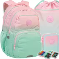 Ilustracja produktu CoolPack Zestaw Szkolny Gradient Strawberry 3el. Plecak Pick F099754 + Worek F070754 + Piórnik F066754