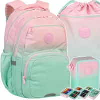 Ilustracja produktu CoolPack Zestaw Szkolny Gradient Strawberry 3el. Plecak Pick F099754 + Worek F070754 + Piórnik F067754