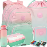 Ilustracja produktu CoolPack Zestaw Szkolny Gradient Strawberry 5el. Plecak Pick F099754 + Worek F070754 + Piórnik F066754 + 55998CP + Z07754