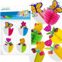 Ilustracja produktu Craft With Fun Ozdoba Dekoracyjna Kwiaty Harmonijka 4szt 531803