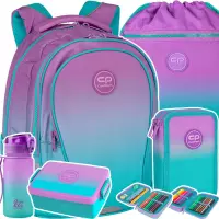 Ilustracja produktu CoolPack Zestaw Szkolny Gradient Blueberry 5el. Plecak F002505 + Piórnik E66505/F + Worek E70505 + Z07505 + 56162CP
