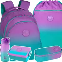 Ilustracja produktu CoolPack Zestaw Szkolny 5el. Gradient Blueberry Plecak E29505/F + Piórnik E62505/F + Worek E70505 + Z07505 + 56162CP