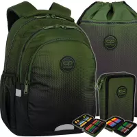 Ilustracja produktu CoolPack Zestaw Szkolny Gradient Grass 3el Plecak F029757 + Piórnik F066757 + Worek F070757