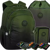 Ilustracja produktu CoolPack Zestaw Szkolny Gradient Grass 3el Plecak F029757 + Piórnik F067757 + Worek F070757