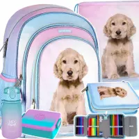Ilustracja Starpak Zestaw Szkolny Piesek Cuties 5el. Plecak 527185 + Piórnik 527221+ Worek 527158 + 07505CP Z07505 + 536875