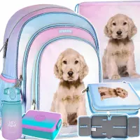 Ilustracja produktu Starpak Zestaw Szkolny Piesek Cuties 5el. Plecak 527185 + Piórnik 527205 + Worek 527158 + 07505CP Z07505 + 536875