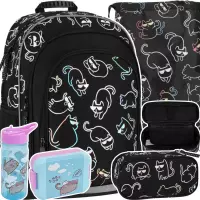 Ilustracja  Zestaw Starpak 5el Plecak Szkolny Kotki Holo 527191 + Piórnik 527254 + Worek 527164