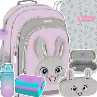 Ilustracja produktu Starpak Zestaw Szkolny 5el. Królik Lila Plecak 527182 + Piórnik 527252 + Worek 507023021