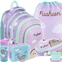 Ilustracja produktu St.Majewski Zestaw Szkolny 5el. BPL-58 Pusheen Violet Plecak 682681 + Piórnik 682711 + Worek 682698 
