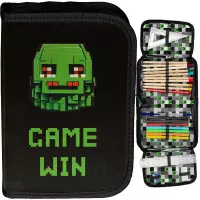 Ilustracja produktu Paso Piórnik Dwuklapkowy z Wyposażeniem Piksel Maska PP26ME-P001