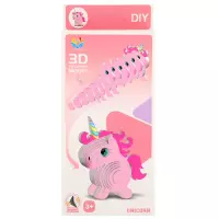 Ilustracja Mega Creative Puzzle Kartonowe Jednorożec 3D 598093
