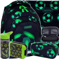 Ilustracja produktu AstraBag Zestaw Szkolny Neo Football AB330 5el. Plecak 502024101 + Worek 507024050 + Piórnik 503024075 + 511025007 + 511025008