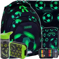 Ilustracja produktu AstraBag Zestaw Szkolny Neo Football AB330 5el. Plecak 502024101 + Worek 507024050 + Piórnik 503024063 + 511025007 + 511025008