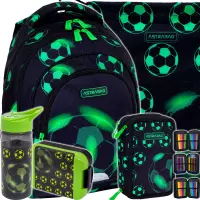 Ilustracja produktu AstraBag Zestaw Szkolny Neo Football AB330 5el. Plecak 502024101 + Worek 507024050 + Piórnik 503024064 + 511025007 + 511025008