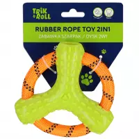 Ilustracja Trik&Roll Zabawka Dla Psa 2w1 Szarpak Dentystyczny z Dyskiem 15cm 588746