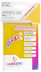 Ilustracja produktu Gamegenic: Japanese Size Prime Sleeves (62x89 mm) - Koszulki na Karty - Yellow - 60 szt.