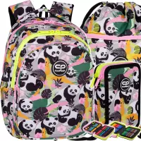 Ilustracja produktu CoolPack Zestaw Szkolny Panda Gang 3el. Plecak F029829 + Worek F070829 + Piórnik F066829