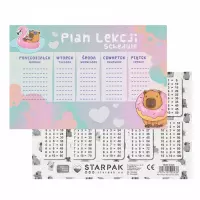 Ilustracja produktu Starpak Plan Lekcji z Tabliczką Mnożenia A5 Kapibara 572478