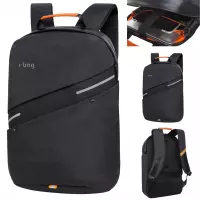 Ilustracja produktu R-Bag Plecak Męski na Laptopa 15" z USB Bunker Black Z111