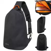 Ilustracja produktu R-Bag Plecak Męski na Ramię z USB Pump Black Z131