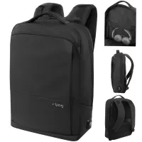 Ilustracja produktu R-Bag Plecak Męski na Laptopa 15" z USB Vector Black Z231