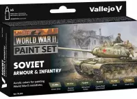 Ilustracja Vallejo: 70.202 - Model Color - WWII Soviet Armour & Infantry (6 x 18 ml)