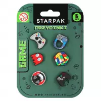 Ilustracja produktu Starpak Przypinka Gumowa Pins 6 szt. Game 583614