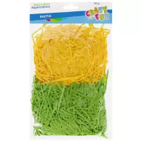 Ilustracja produktu Craft With Fun Ozdoba Dekoracyjna Rafia Zielono Żółta 555382