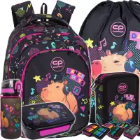 Ilustracja produktu CoolPack Zestaw Szkolny Capybara Music 5el. Plecak Fast F163961 + Worek F159961 + Piórnik F067961 + Z17961 + Z18961