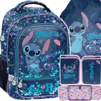 Ilustracja produktu Paso Zestaw Szkolny 3el.Stitch Cool Plecak DS26XX-260 + Piórnik DS26XX-P001BW + Worek DS26XX-712