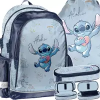 Ilustracja produktu  Paso Zestaw Szkolny 3el.Stitch Blue Plecak DS26UU-081 + Piórnik DS26UU-013 + Worek DS26UU-712