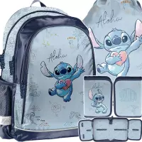 Ilustracja produktu Paso Zestaw Szkolny 3el.Stitch Blue Plecak DS26UU-081 + Piórnik DS26UU-P001BW + Worek DS26UU-712