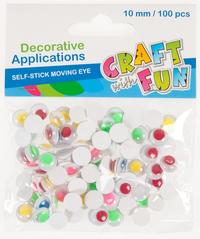 Ilustracja produktu Craft With Fun Ozdoba Dekoracyjna Samoprzylepna Oczy Mix Kolorów 386921