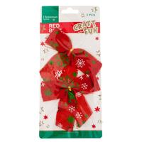 Ilustracja Craft With Fun Ozdoba Dekoracyjna Kokardy Świąteczne Czerwone 2szt. 438502