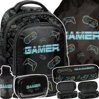 Ilustracja produktu Paso Zestaw Szkolny 5el Gamer Plecak PP26GM-260 + Piórnik PP26GM-013 + Worek PP26GM-712 