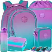 Ilustracja produktu CoolPack Zestaw Szkolny Gradient Blueberry 5el. Plecak Factor X F002505 + Worek E70505 + Piórnik E67505/F + 07505CP Z07505 + 56179CP
