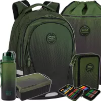 Ilustracja produktu CoolPack Zestaw Szkolny Gradient Grass 5el. Plecak Factor X F002757 + Worek F070757 + Piórnik F066757 + Z07757 + 56292CP