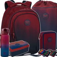 Ilustracja produktu CoolPack Zestaw Szkolny Gradient Costa 5el. Plecak Factor X F002758 + Worek F070758 + Piórnik F066758 + Z07758 + 56353CP