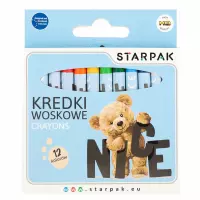 Ilustracja Starpak Kredki Woskowe 12 Kolorów Miś 580606