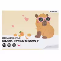 Ilustracja produktu Starpak Blok Rysunkowy Kapibara A3 20 kartek Biały 589015