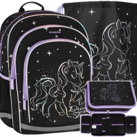 Ilustracja produktu Starpak Zestaw Szkolny Unicorn Holo 3el. Plecak 527184 + Piórnik 527204 + Worek 527157